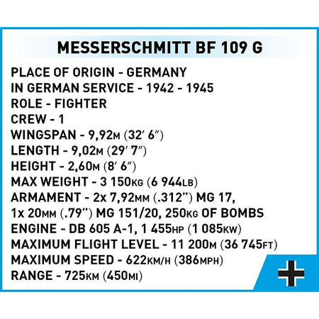 COBI Messerschmitt BF 109G