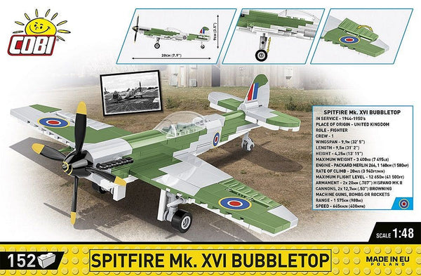 COBI Spitfire Mk. XVI Bubbletop Building Blocks by COBI | Downunder Pilot Shop