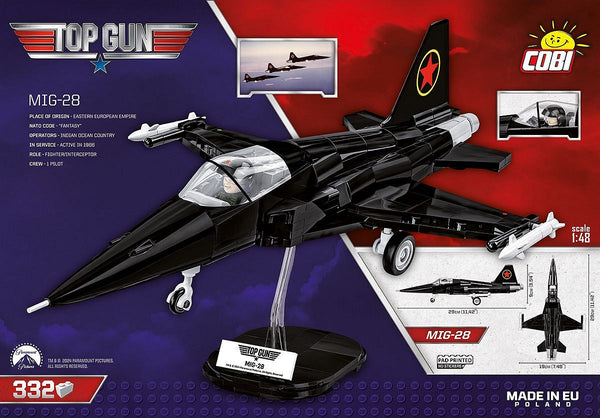 COBI 5851 MiG-29 Allemagne De L'Est - Avion De Combat 545 Pièces - Échelle 1:48 - Collection Armed Forces