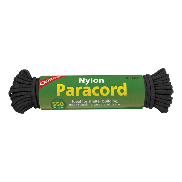 Coghlans Paracord 50' (black) Survival Gear by Coghlans | Downunder Pilot Shop