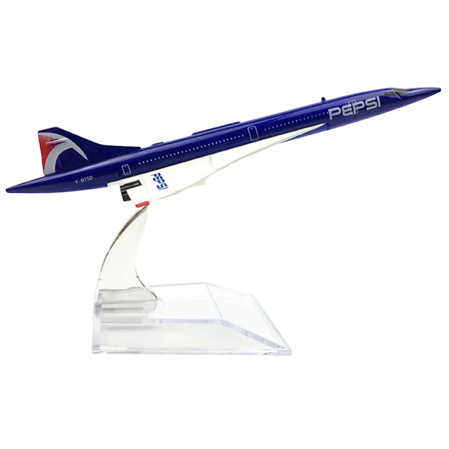 Model airplane with Pepsi branding on a white background