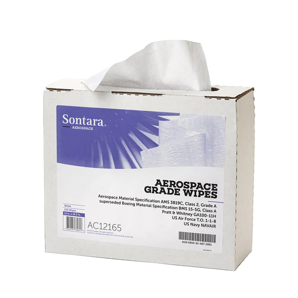 Dupont Sontara Aerospace Grade Window Wipes - Box of 250 Polishing Cloths by Dupont | Downunder Pilot Shop