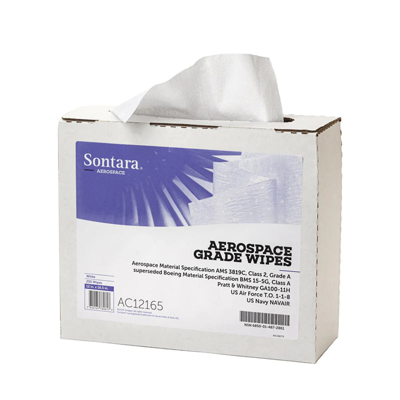 Dupont Sontara Aerospace Grade Window Wipes - Box of 250 Polishing Cloths by Dupont | Downunder Pilot Shop