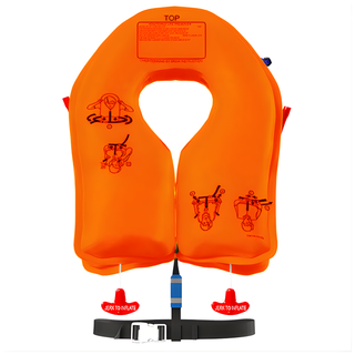 EAM XF-35 Orange Crew Life Vest - 10 Year