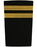 Epaulettes - Gold Bars on Black 2 Bar Epaulettes by Downunder | Downunder Pilot Shop