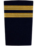 Epaulettes - Gold Bars on Navy 2 Bar Epaulettes by Downunder | Downunder Pilot Shop