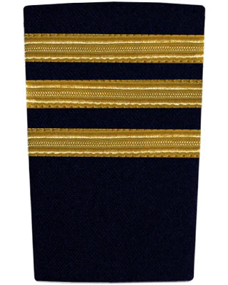 Epaulettes - Gold Bars on Navy 3 Bar Epaulettes by Downunder | Downunder Pilot Shop