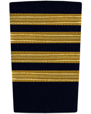 Epaulettes - Gold Bars on Navy 4 Bar Epaulettes by Downunder | Downunder Pilot Shop