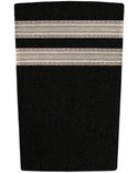 Epaulettes - Silver Bars on Black 2 Bar Epaulettes by Downunder | Downunder Pilot Shop