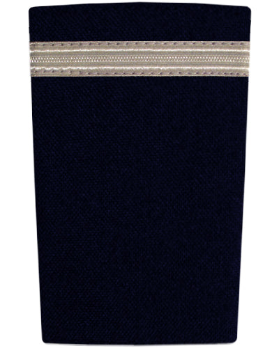 Epaulettes One Bar Silver on Navy-Downunder-Downunder Pilot Shop