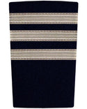 Epaulettes - Silver Bars on Navy 3 Bar Epaulettes by Downunder | Downunder Pilot Shop