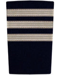 Epaulettes - Silver Bars on Navy 3 Bar Epaulettes by Downunder | Downunder Pilot Shop