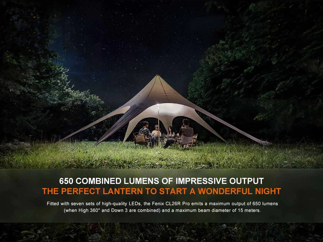 Fenix CL26R Pro – 650 Lumens Rechargable LED Lantern Torches by Fenix | Downunder Pilot Shop