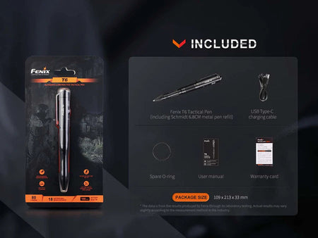 Fenix T6 Tactical Penlight - Blue Torches by Fenix | Downunder Pilot Shop