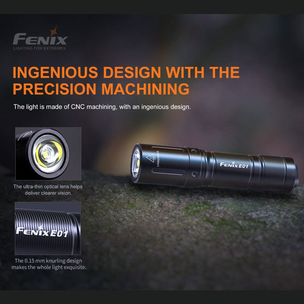Fenix Torch E01 V2.0 Torch 100 Lumens Torches by Fenix | Downunder Pilot Shop
