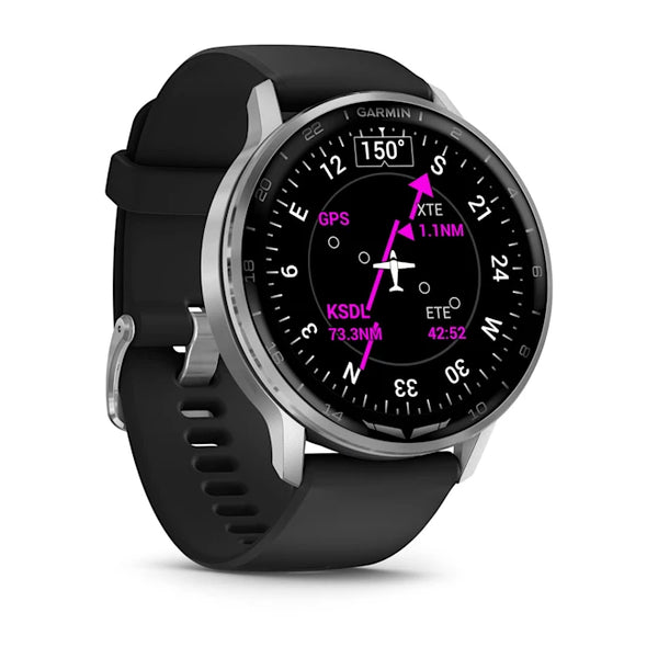 Garmin D2 Air X15 Aviator Smartwatch - Silver