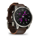 Garmin D2 Mach 2 – 47mm Aviator Smartwatch - Titanium with Leather Band