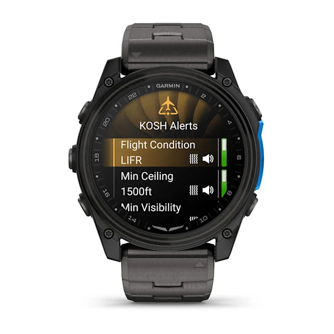 Garmin D2 Mach 2 – 51mm Aviator Smartwatch - Carbon Gray DLC Titanium