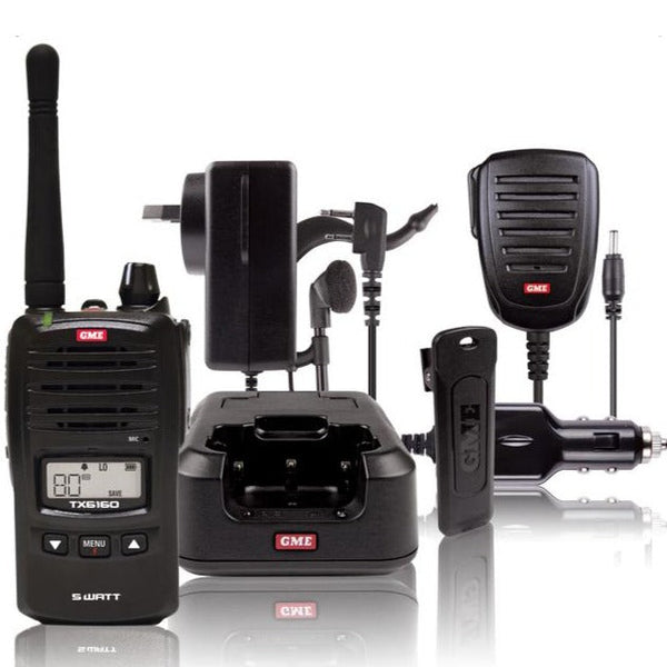 TX6160 5 Watt IP67 UHF CB Handheld Radio Kit-GME-Downunder Pilot Shop