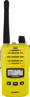 GME TX6160YTP 5 Watt IP67 UHF CB Handheld Radio Twin Pack - Yellow Radios by GME | Downunder Pilot Shop