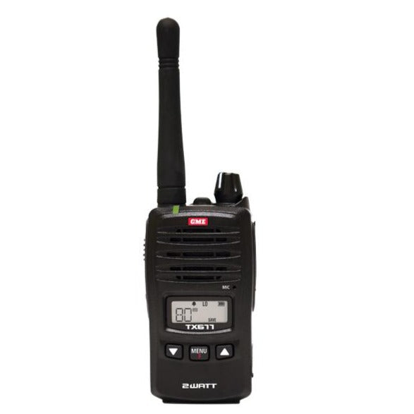 GME TX677 2 Watt UHF CB Handheld Radio, Single Unit-GME-Downunder Pilot Shop