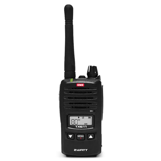 GME TX677 2 Watt UHF CB Handheld Radio, Twin Pack