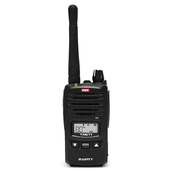 GME TX677 Radio portátil UHF CB de 2 vatios, paquete doble
