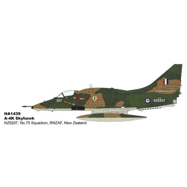 Hobby Master RNZAF A-4K Skyhawk No.75 Squadron - NZ6207 Aircraft Models by Hobby Master | Downunder Pilot Shop