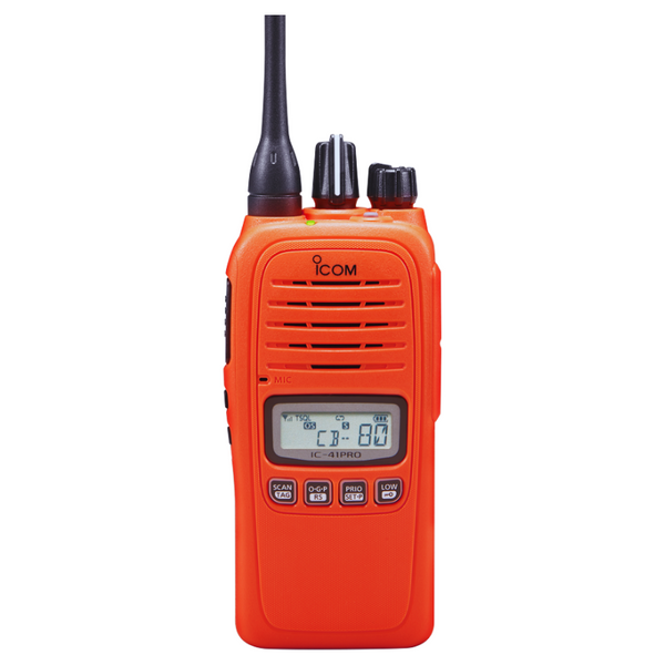 ICOM IC-41PRO Waterproof UHF CB Handheld Radio - Orange Radios by ICOM | Downunder Pilot Shop