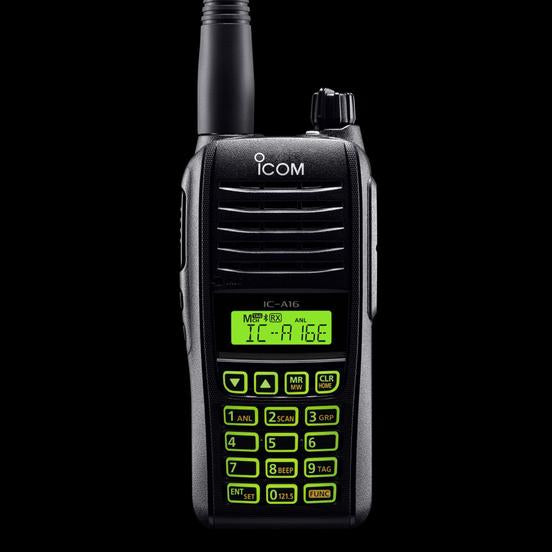 Icom IC-A16E VHF Airband Handheld Transceiver - NZ Version Airband Transceivers by ICOM | Downunder Pilot Shop