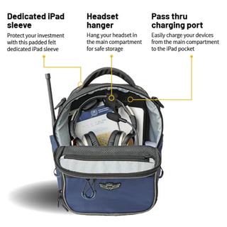 Bolsa para iPad con equipo de vuelo