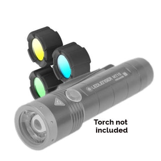 LED Lenser Filter Set for the LED Lenser MT10 (Green Blue Yellow) Torches and Headlamps Accessories by LED Lenser | Downunder Pilot Shop