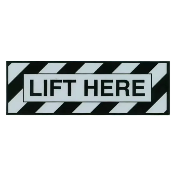 Lift Here Placard