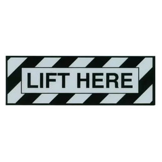 Lift Here Placard