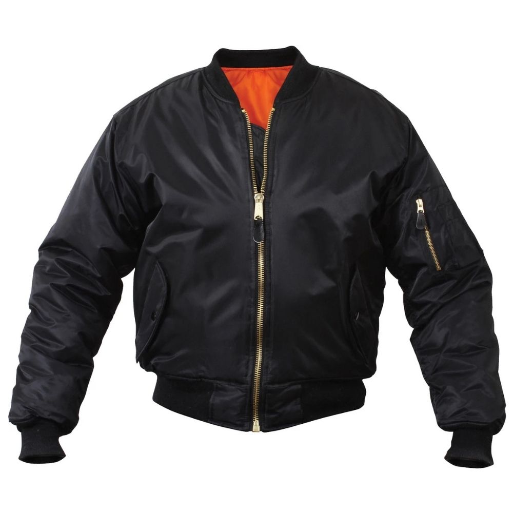 MA-1 Black Flight Jacket L Jackets by Rothco | Downunder Pilot Shop