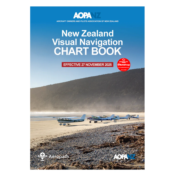 Livre de cartes de navigation visuelle AOPA de Nouvelle-Zélande 2023/24