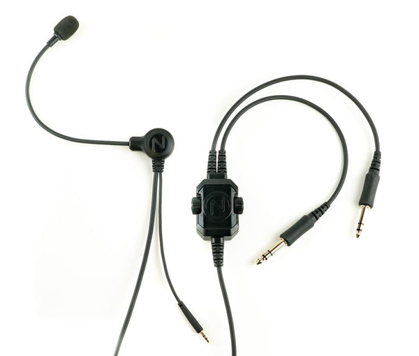 NFlightMic Nomad Pro Aviation Microphone GA Twin Plugs Headsets by NFlight | Downunder Pilot Shop