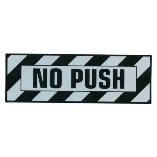 No Push Airframe Placard