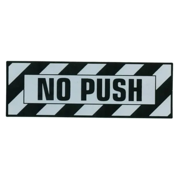 No Push Airframe Placard