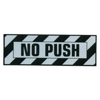 No Push Airframe Placard