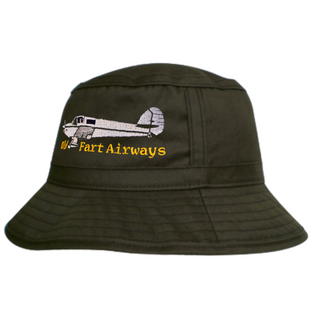 Old Fart Airways Oilskin Bucket Hat Caps by Bombus | Downunder Pilot Shop