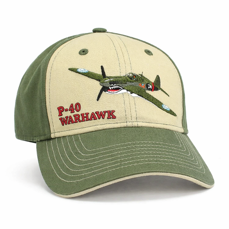 Gorra P-40 Warhawk - Oliva y blanco