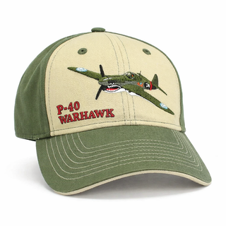 Gorra P-40 Warhawk - Oliva y blanco