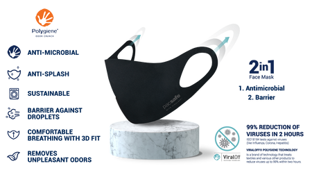 Pacsafe ViralOff Face Mask - Black - Medium Face Masks by Pacsafe | Downunder Pilot Shop