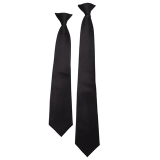 Corbata para hombre - Con clip - Negro