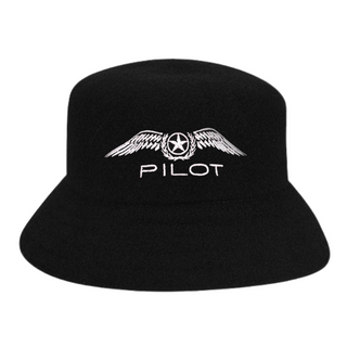 Pilot Wings Bucket Hat - Black Caps by Downunder | Downunder Pilot Shop