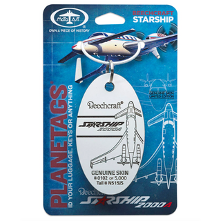Planetag Beechcraft Starship 2000A - N515JS Keychains by Planetags | Downunder Pilot Shop