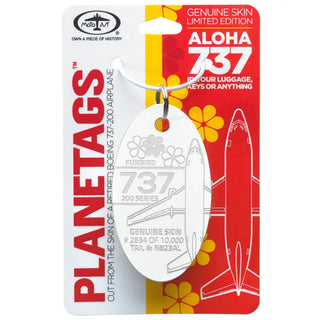 Planetag Boeing 737 Aloha Airlines - White Keychains by Planetags | Downunder Pilot Shop