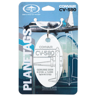 Planetag Convair CV-580 - N73163 Keychains by Planetags | Downunder Pilot Shop