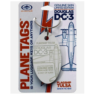 Planetag DC-3 Flagship Tulsa - NC-18141 Keychains by Planetags | Downunder Pilot Shop